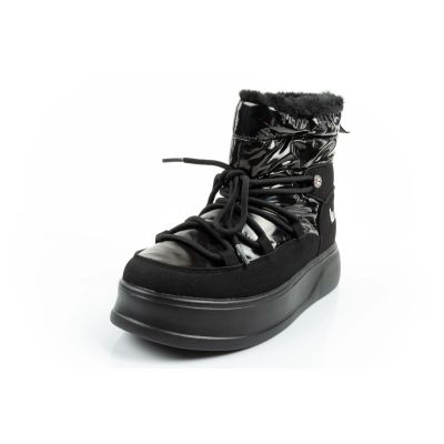 3. Lee Cooper buty sportowe damskie zimowe trekkingowe ocieplane lakierowane