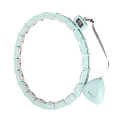 3. Hula hop HMS HHM14 z magnesami, obciążnikiem i licznikiem zielony