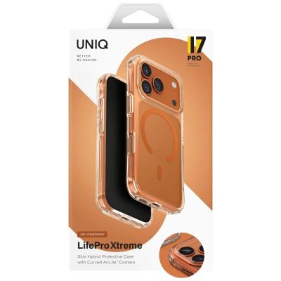6. Etui UNIQ LifePro Xtreme Magclick Charging do iPhone 17 Pro - pomarańczowe