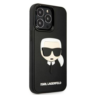 3. Etui Karl Lagerfeld 3D Rubber Karl's Head na iPhone 13 Pro / iPhone 13 - czarne