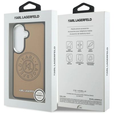 8. Etui Karl Lagerfeld Perforated KL MagSafe na Samsung Galaxy S26+ - brązowe