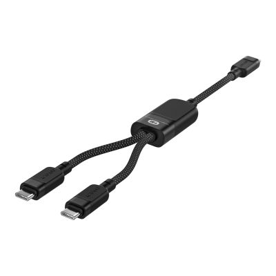 3. Kabel Acefast C5 USB-C - USB-C / USB-C 2w1 100W 480Mb/s - czarny
