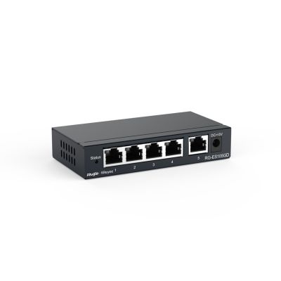 4. Ruijie Networks RG-ES105GD przełącznik sieciowy Nie zarządzany Gigabit Ethernet (10/100/1000) Czarny