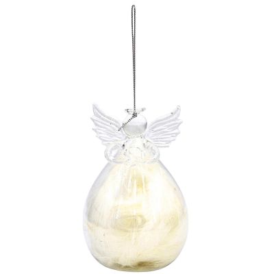 3. BOMBKA SZKLANA FORMÓWKA ANIOŁ 11CM SASKA GIFT & DECOR
