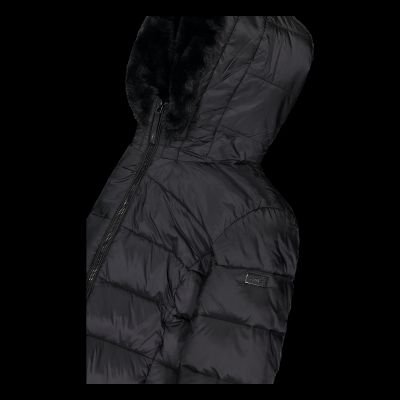 11. Kurtka zimowa damska CMP z kapturem sportowa ocieplana czarna (34K0036F/U901)