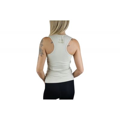 3. GymHero Tank TOP-NUDE Beżowe S