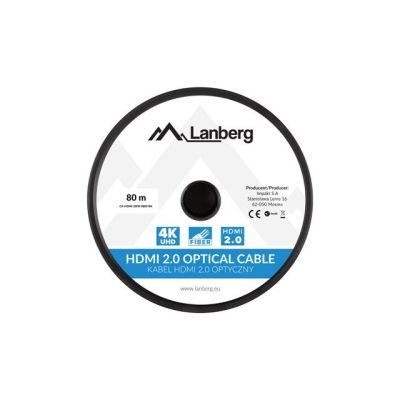 11. LANBERG KABEL HDMI M/M V2.0 80M OPTYCZNY AOC CA-HDMI-20FB-0800-BK