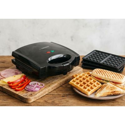 12. Opiekacz do kanapek Esperanza Portabella EKT006K (700W; kolor czarny)