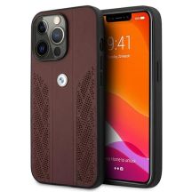 Etui BMW Leather Curve Perforate na iPhone 13 Pro / iPhone 13 - czerwone