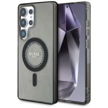 Etui Guess Rhinestones Printed Classic Logo MagSafe Samsung Galaxy S25 Ultra czarny