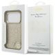 8. Etui Guess Glitter Triangle Logo MagSafe na iPhone 17 Pro - złote