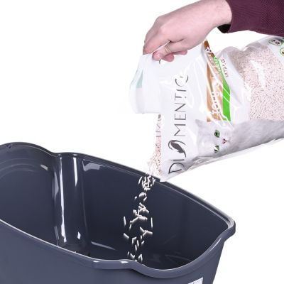 12. DIAMENTIQ kuweta BAYA jasnoszary/ciemnoszary - kuweta dla kota
