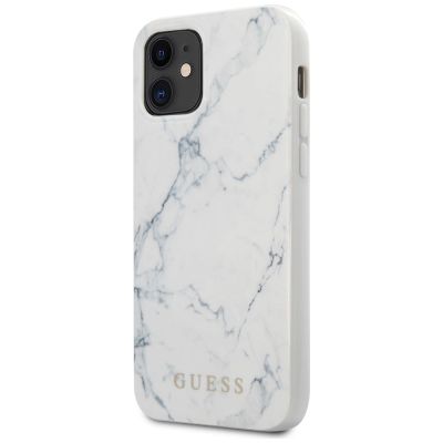 5. Etui Guess Marble na iPhone 12 mini 5,4" - białe