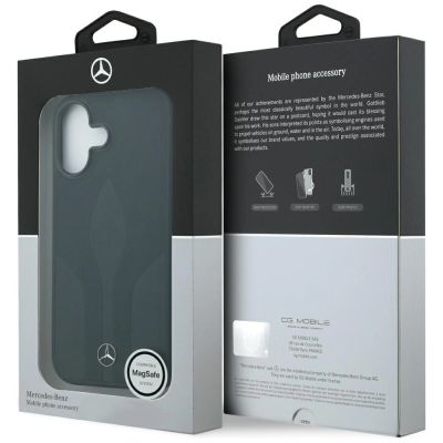 8. Etui Mercedes Leather The Move MagSafe na iPhone 17 - czarne