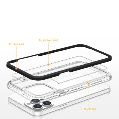 5. Clear 3in1 etui Samsung Galaxy A03 silikonowy pokrowiec z ramką czarne