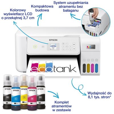 18. Urz. wielofunkcyjne Epson EcoTank L3286 WiFi BIAŁY