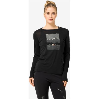 2. Bluza damska Super.natural Outdoor Night LS - jet black/copper/various rozmiar: s
