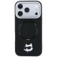 3. Etui Karl Lagerfeld with Ring Stand 360 Choupette Head Pin MagSafe na iPhone 18 Pro / 17 Pro - czarne