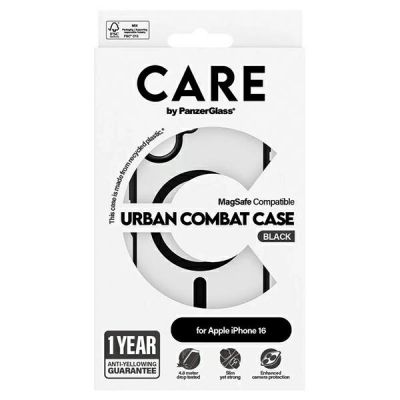 4. Etui CARE by PanzerGlass Flagship Urban Case z MagSafe na iPhone 16 - przezroczyste