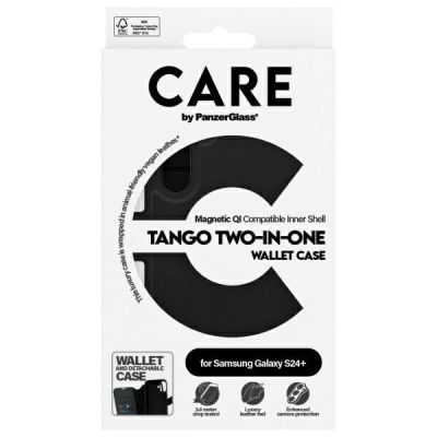 4. Etui CARE by PanzerGlass Feature Tango 2w1 Wallet na Samsung Galaxy S24+ - czarne
