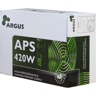 5. Zasilacz Inter-Tech Argus APS - 420 W - 115 - 230 V - 47 - 63 Hz - +12V1,+12V2,+3,3V,+5V,+5Vsb,-12V - Aktywny - 103 W