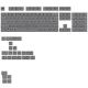 Glorious GPBT Basics, układ ANSI (USA), PBT, Dye-Sub - Armor Grey