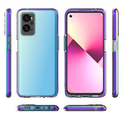 2. Spring Case etui Realme 9i, Oppo A36 / A76 / A96 silikonowy pokrowiec z ramką jasnoniebieskie
