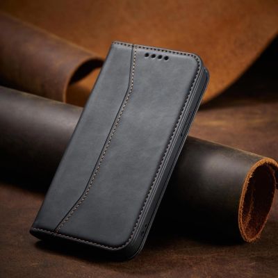 6. Magnet Fancy Case etui iPhone 14 Pro pokrowiec z klapką portfel podstawka czarne