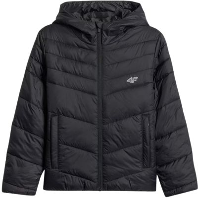 2. Kurtka dla dziewczynki 4F F0739 głęboka czerń 4FJWSS26TDJAF0739 20S