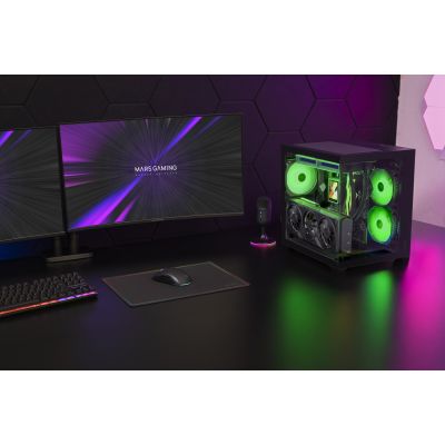 10. TACENS MARS MC-VIEW3 3xARGB USB-C mATX- obudowa/cases