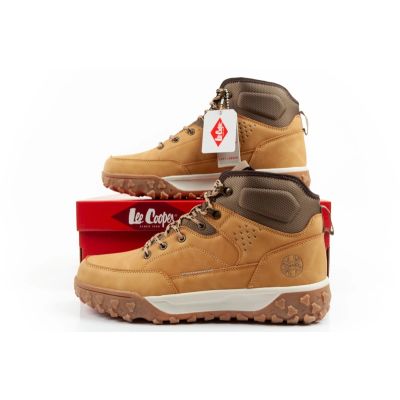 10. Lee Cooper  buty sportowe męskie zimowe trekkingowe ocieplane za kostkę karmelowe