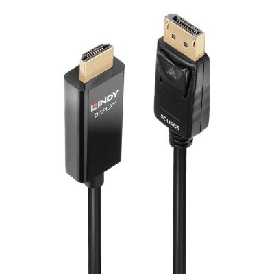 4. Lindy 40926 adapter kablowy 2 m DisplayPort HDMI Typu A (Standard) Czarny