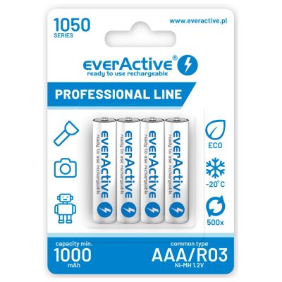 Zestaw akumulatorków everActive Professional line EVHRL03-1050 (1050mAh ; Ni-MH LSD)