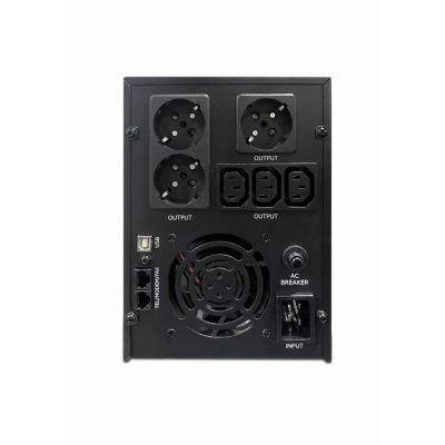 7. ENERGENIE ZASILACZ AWARYJNY UPS AVR 3000VA LCD, 3X C13, 3X SCHUKO, USB, RJ45