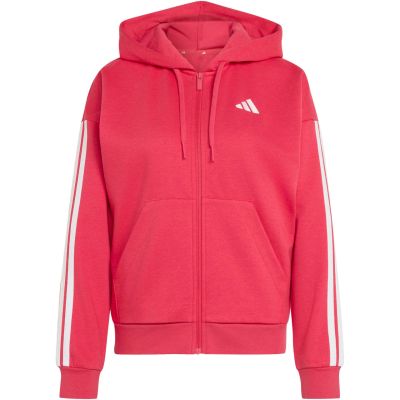2. Bluza damska adidas Essentials 3-Stripes Full-Zip Fleece Hoodie różowa KF6272