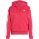 2. Bluza damska adidas Essentials 3-Stripes Full-Zip Fleece Hoodie różowa KF6272