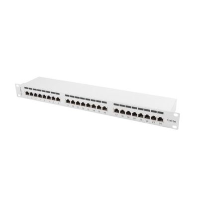 Patch panel Lanberg PPS5-1024-S (1U; 19"; kat. 5e; FTP; 24xRJ-45)