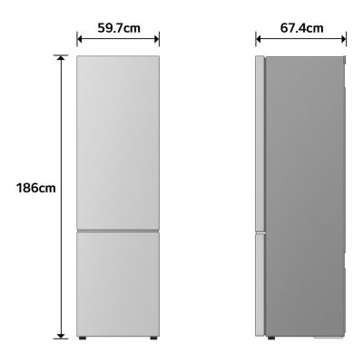 3. Chłodziarko-zamrażarka LG GBBSJ10EPY srebrna 186cm