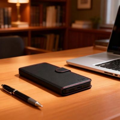 10. Etui Tech-Protect Wallet na Samsung Galaxy S26 Ultra - czarno-czerwone