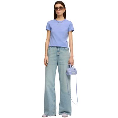 5. Koszulka damska Puma ESS Script Tee fioletowa 691760 60