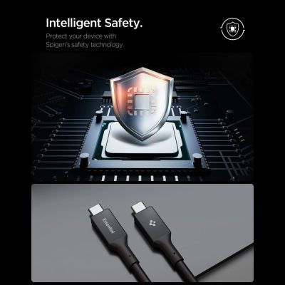 6. Kabel Spigen EB10020CC USB-C 100 W 200 cm - czarny