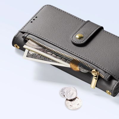 3. Etui skórzane Dux Ducis Lawa na iPhone 15 Pro Max - szare