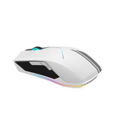 3. Mysz gamingowa Machenike M721 bezprzewodowa 10000 DPI z podświetleniem RGB - biała