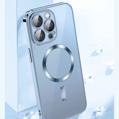 2. Etui Wozinsky Electroplated Magsafe na Samsung Galaxy S24 FE - niebieskie