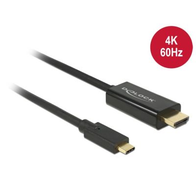 2. DeLOCK 85291 adapter kablowy 2 m USB Type-C HDMI Czarny