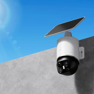 3. Kamera zewnętrzna Dreame Navo Elite 1 Outcam 360° z panelem solarnym - biała