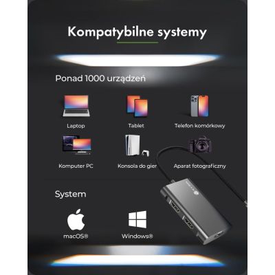 7. ICY BOX IB-AD1030-C USB 3.2 Gen 2 (3.1 Gen 2) Type-C 10000 Mbit/s Czarny