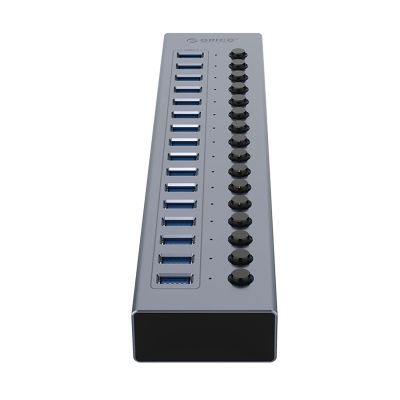 3. Hub Orico BT2U3-16AB 16x USB-A 3.0 z włącznikami - szary