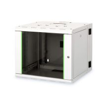 Digitus Szafa sieciowa wisząca Unique 19" 9U rack 600x600, drzwi szyba, szary, dzielona, złożona, 100kg