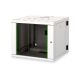 Digitus Szafa sieciowa wisząca Unique 19" 9U rack 600x600, drzwi szyba, szary, dzielona, złożona, 100kg